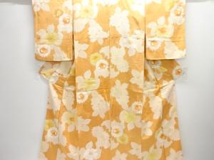 花模様小紋着物(重ね衿付き)